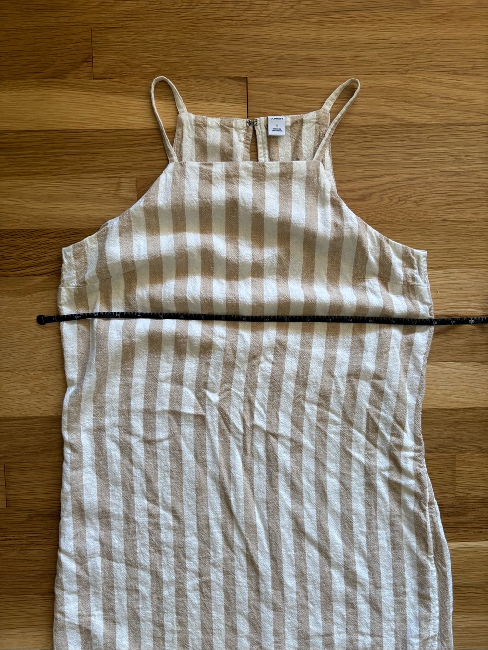 Old Navy Beige and White Striped Mini Dress - Picture 7 of 7